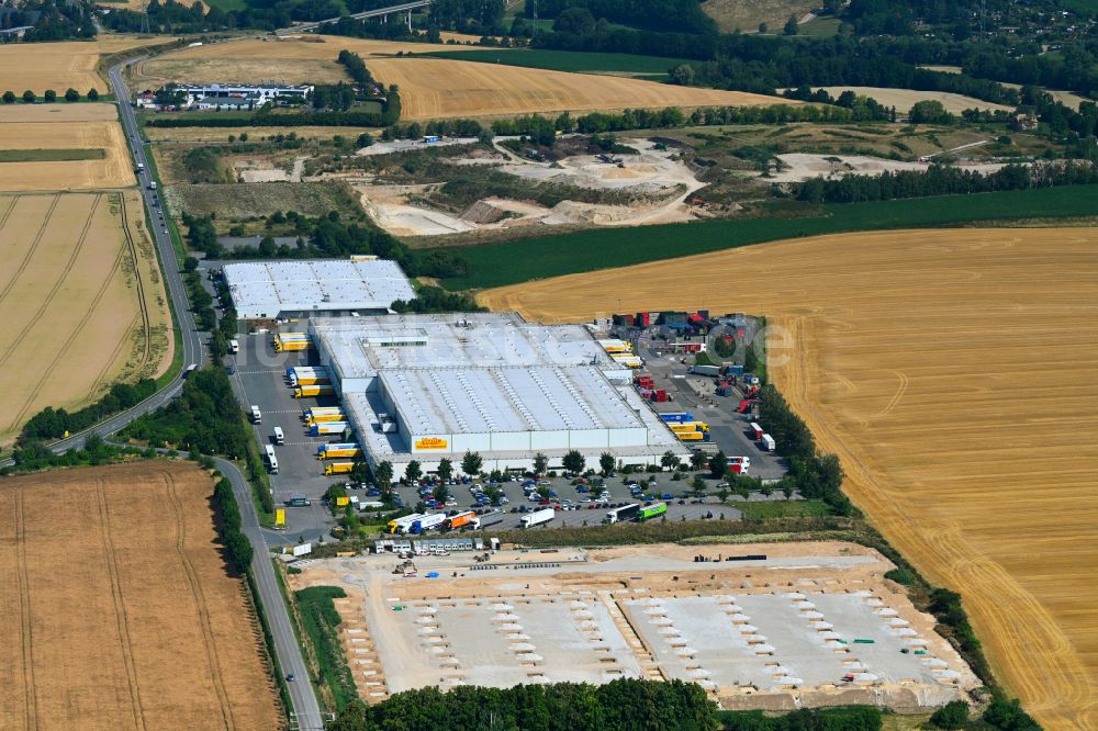 Ponitz aus der Vogelperspektive: Neubau des Logistikzentrums in Ponitz im Bundesland Thüringen, Deutschland