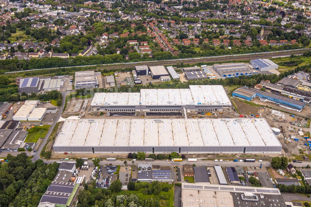 Luftbild Bottrop - Neubau des Logistikzentrums DC1 und DC2 - Prologis Park in Bottrop im Bundesland Nordrhein-Westfalen, Deutschland