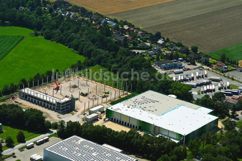 Luftaufnahme Wedemark - Neubau des Logistikzentrums in Wedemark im Bundesland Niedersachsen, Deutschland