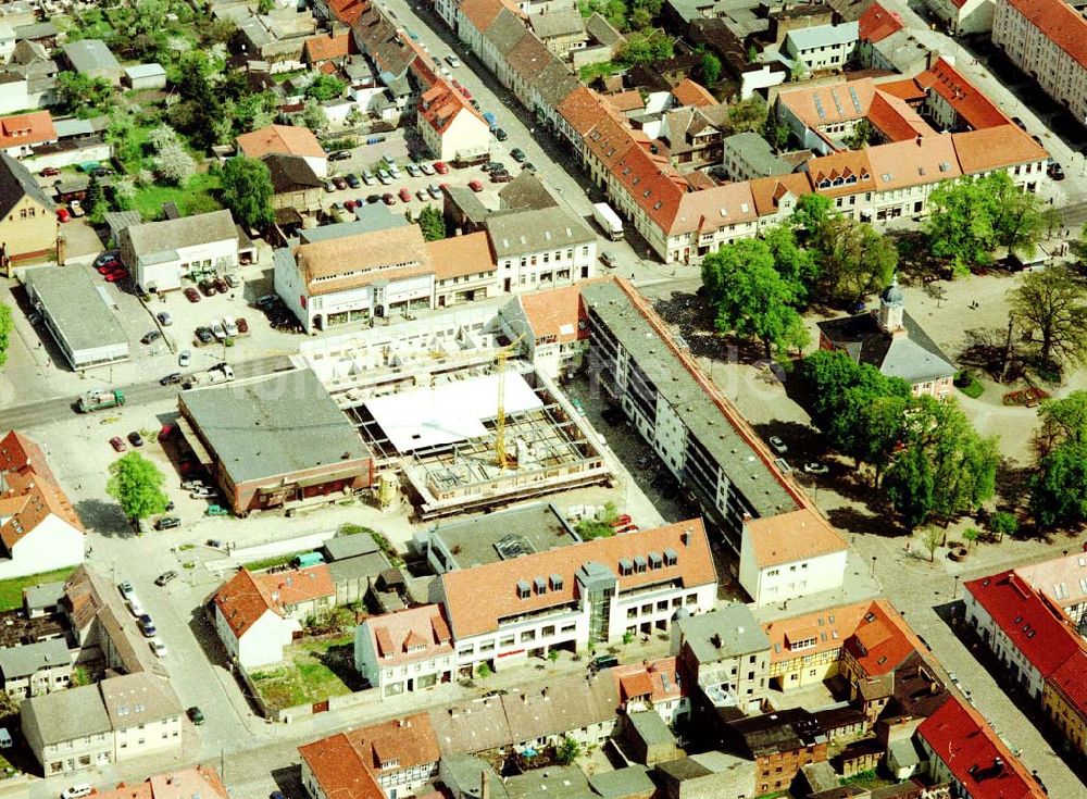 Templin / Brandenburg von oben - Neubau am Markt in Templin / Brandenburg