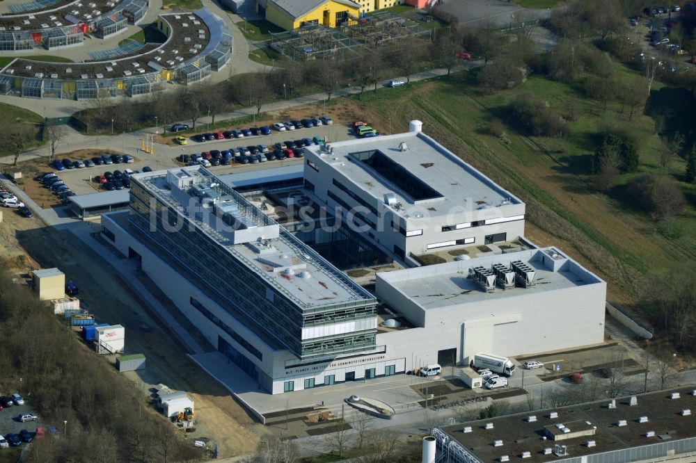 Göttingen von oben - Neubau des Max-Planck-Institut für Sonnensystemforschung in Göttingen im Bundesland Niedersachsen