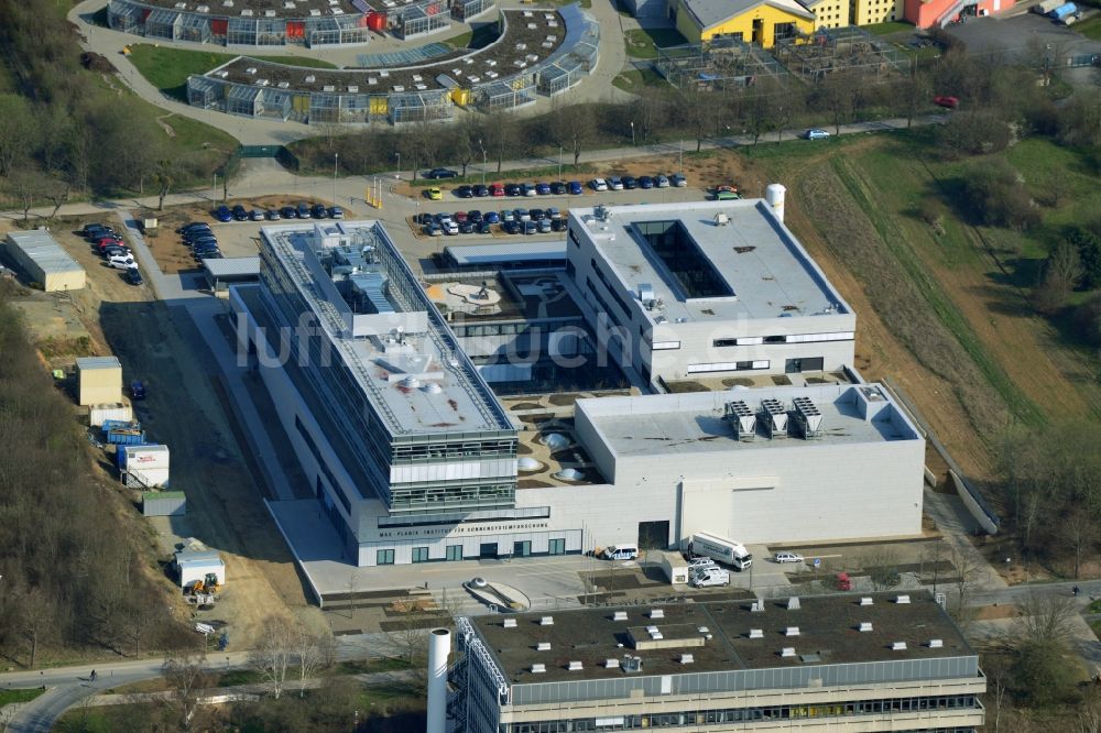 Göttingen aus der Vogelperspektive: Neubau des Max-Planck-Institut für Sonnensystemforschung in Göttingen im Bundesland Niedersachsen