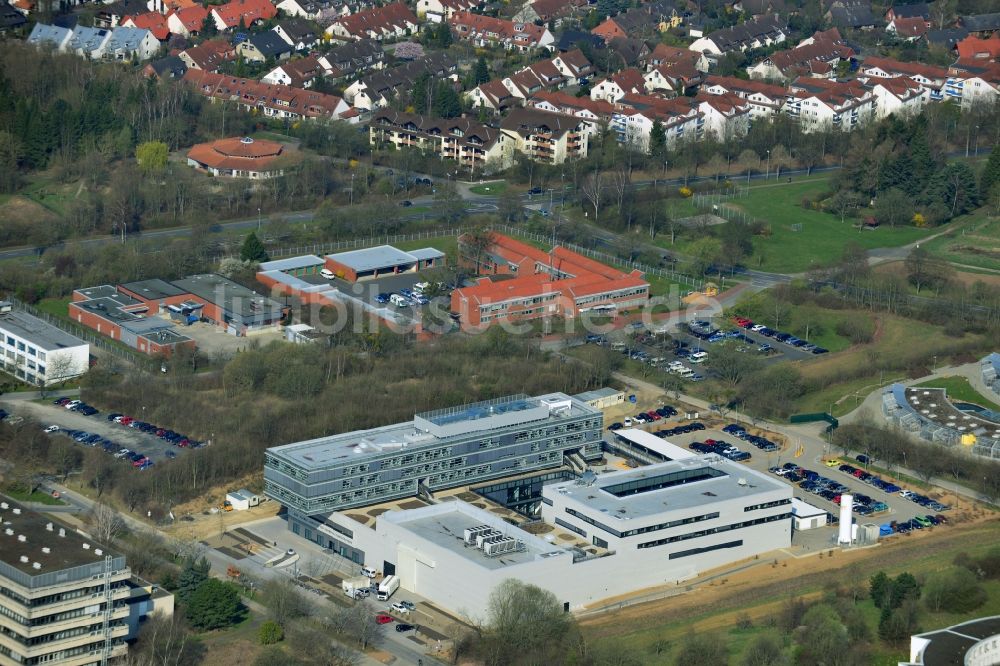 Göttingen aus der Vogelperspektive: Neubau des Max-Planck-Institut für Sonnensystemforschung in Göttingen im Bundesland Niedersachsen