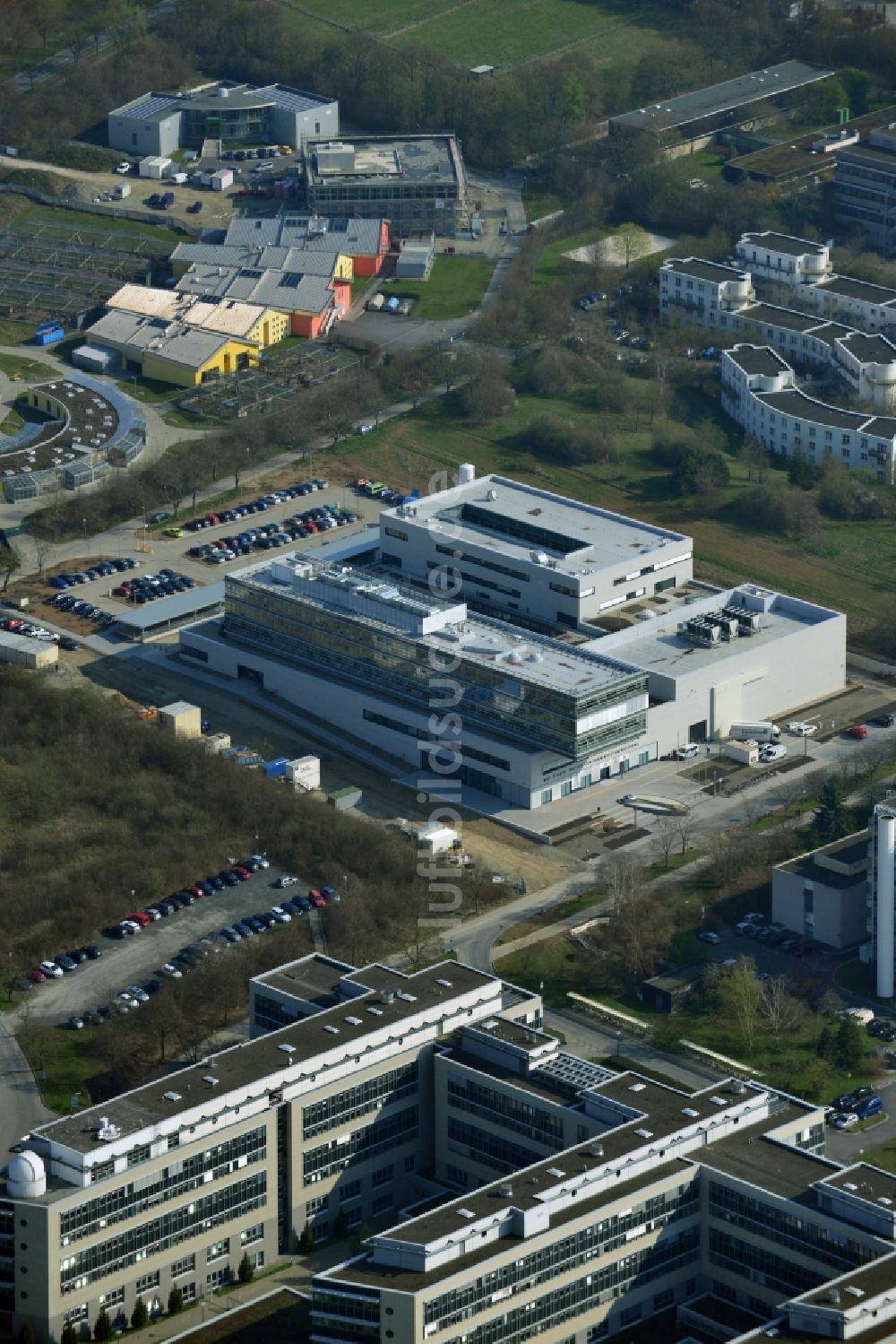 Luftaufnahme Göttingen - Neubau des Max-Planck-Institut für Sonnensystemforschung in Göttingen im Bundesland Niedersachsen