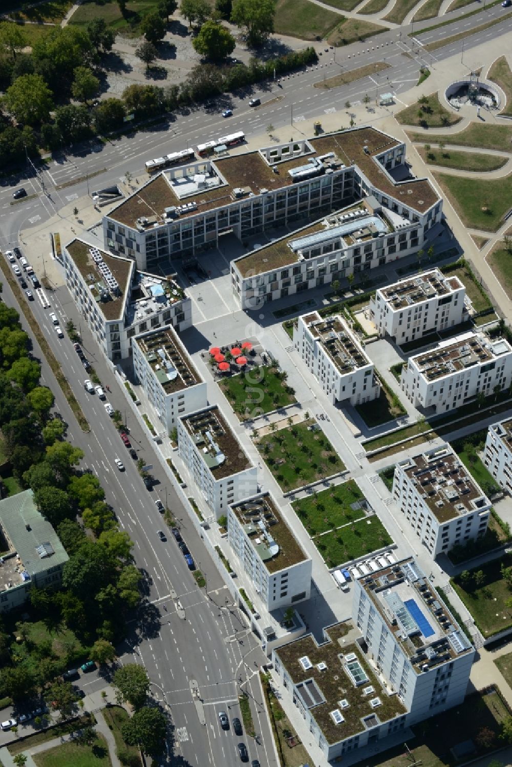 Stuttgart aus der Vogelperspektive: Neubau- Mehrfamilienhaus- Siedlung am Höhenpark in Stuttgart im Bundesland Baden-Württemberg