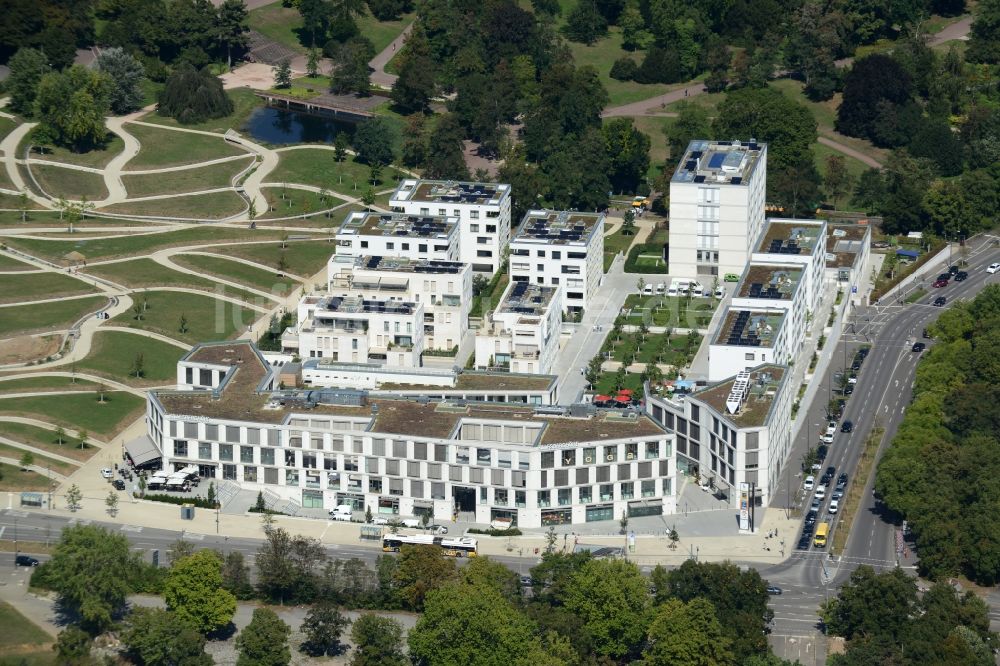 Stuttgart aus der Vogelperspektive: Neubau- Mehrfamilienhaus- Siedlung am Höhenpark in Stuttgart im Bundesland Baden-Württemberg