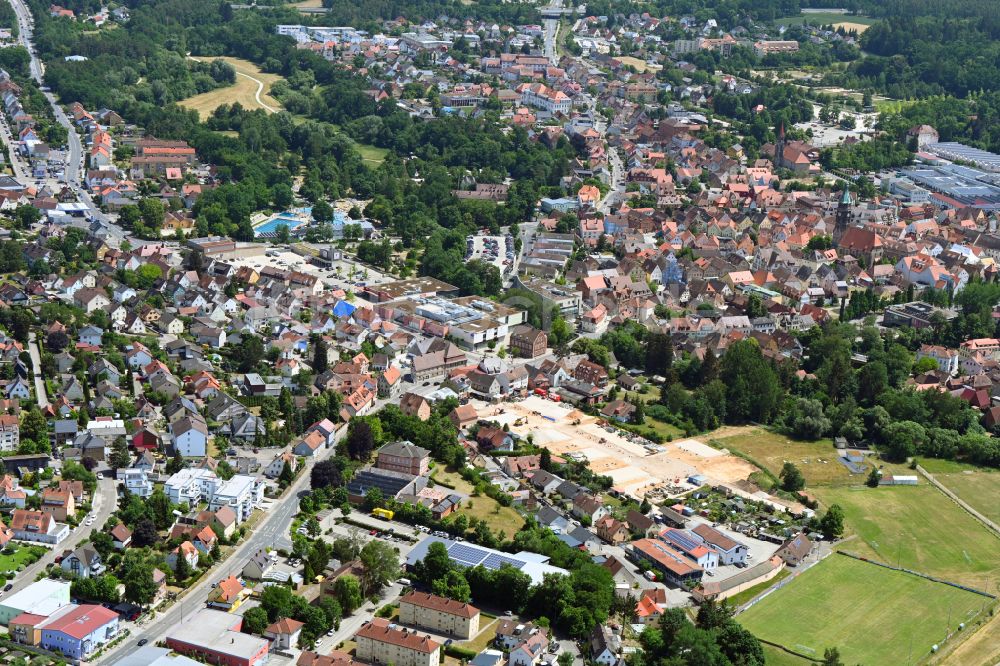 Luftaufnahme Roth - Neubau einer Mehrfamilienhaus-Wohnanlage Baumgartenwiesen in Roth im Bundesland Bayern, Deutschland