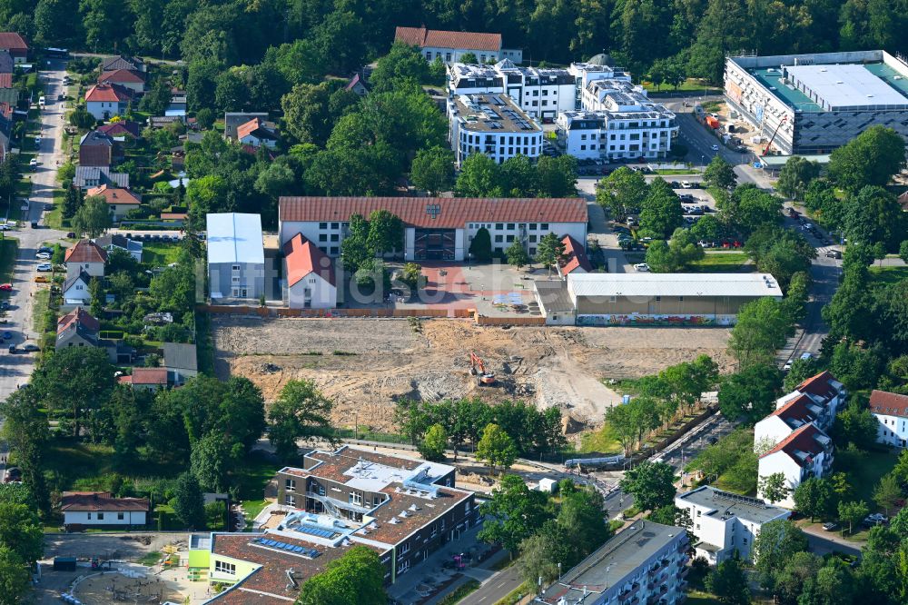 Luftbild Bernau - Neubau einer Mehrfamilienhaus-Wohnanlage in Bernau im Bundesland Brandenburg, Deutschland