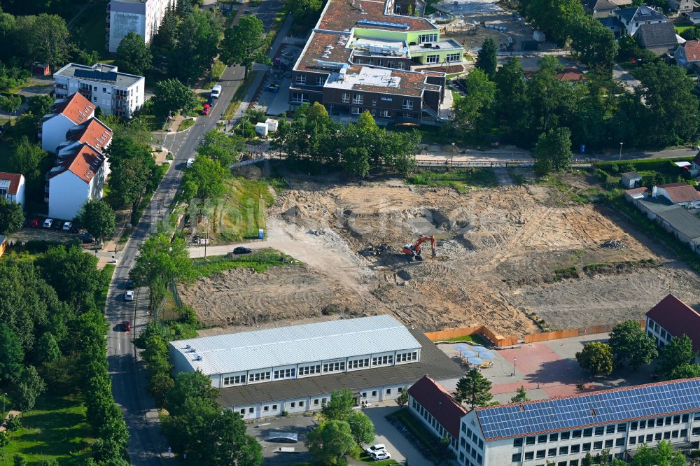 Luftbild Bernau - Neubau einer Mehrfamilienhaus-Wohnanlage in Bernau im Bundesland Brandenburg, Deutschland