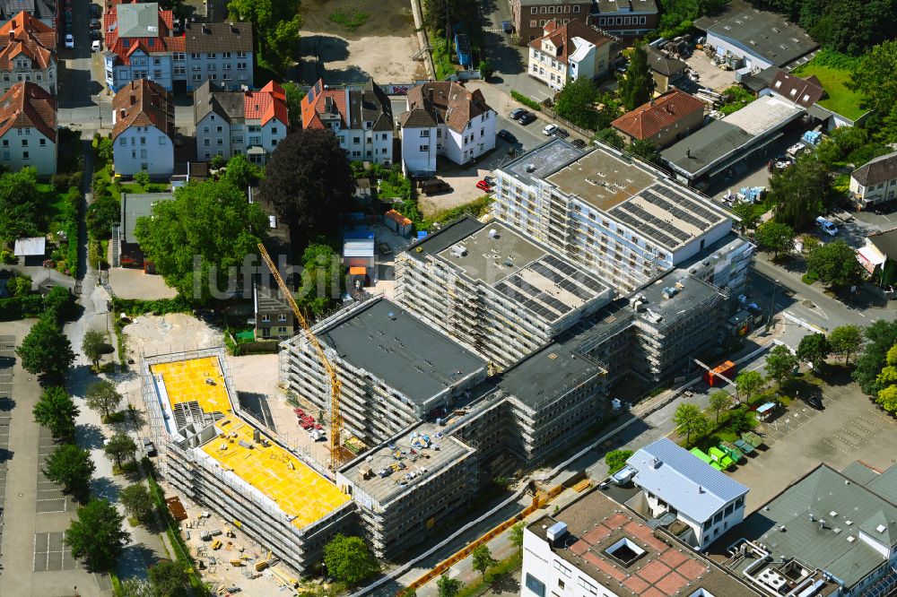 Luftbild Bielefeld - Neubau einer Mehrfamilienhaus-Wohnanlage in Bielefeld im Bundesland Nordrhein-Westfalen, Deutschland