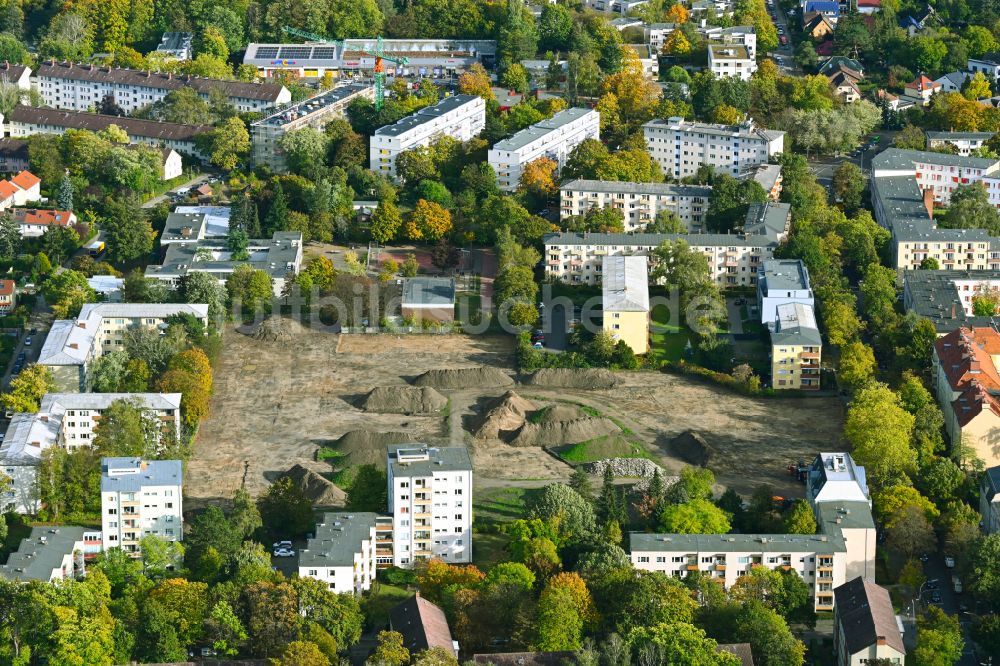 Berlin von oben - Neubau einer Mehrfamilienhaus-Wohnanlage Campus Schätzelberg in Berlin, Deutschland