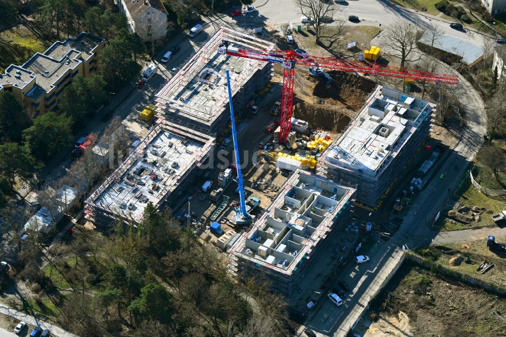 Luftbild Berlin - Neubau einer Mehrfamilienhaus-Wohnanlage Cite Foch Nord in Berlin, Deutschland