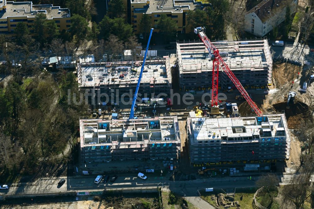 Luftaufnahme Berlin - Neubau einer Mehrfamilienhaus-Wohnanlage Cite Foch Nord in Berlin, Deutschland