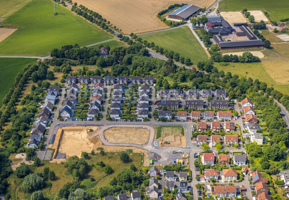 Luftaufnahme Dortmund - Neubau einer Mehrfamilienhaus-Wohnanlage in Dortmund im Bundesland Nordrhein-Westfalen, Deutschland