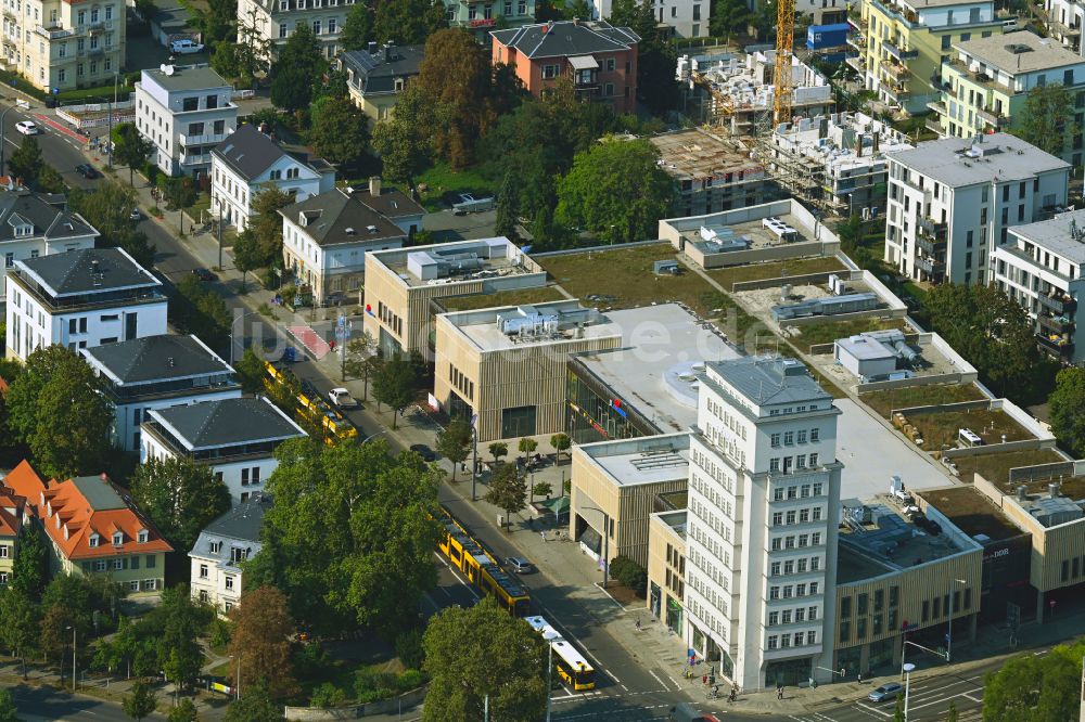 Luftbild Dresden - Neubau einer Mehrfamilienhaus-Wohnanlage in Dresden im Bundesland Sachsen, Deutschland