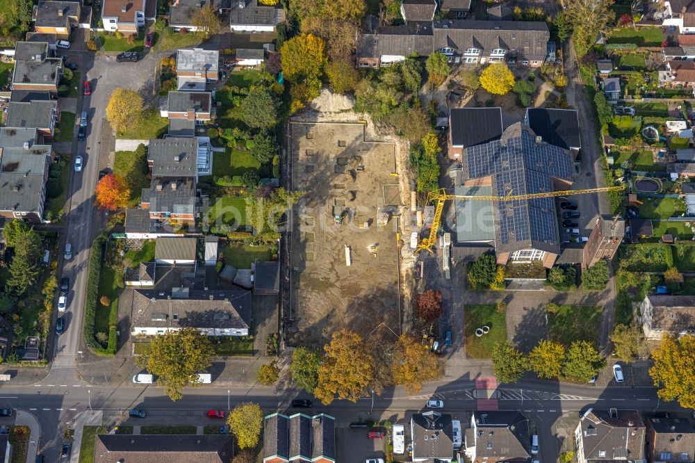 Luftbild Bottrop - Neubau einer Mehrfamilienhaus-Wohnanlage an der Eichenstraße in Bottrop im Bundesland Nordrhein-Westfalen, Deutschland