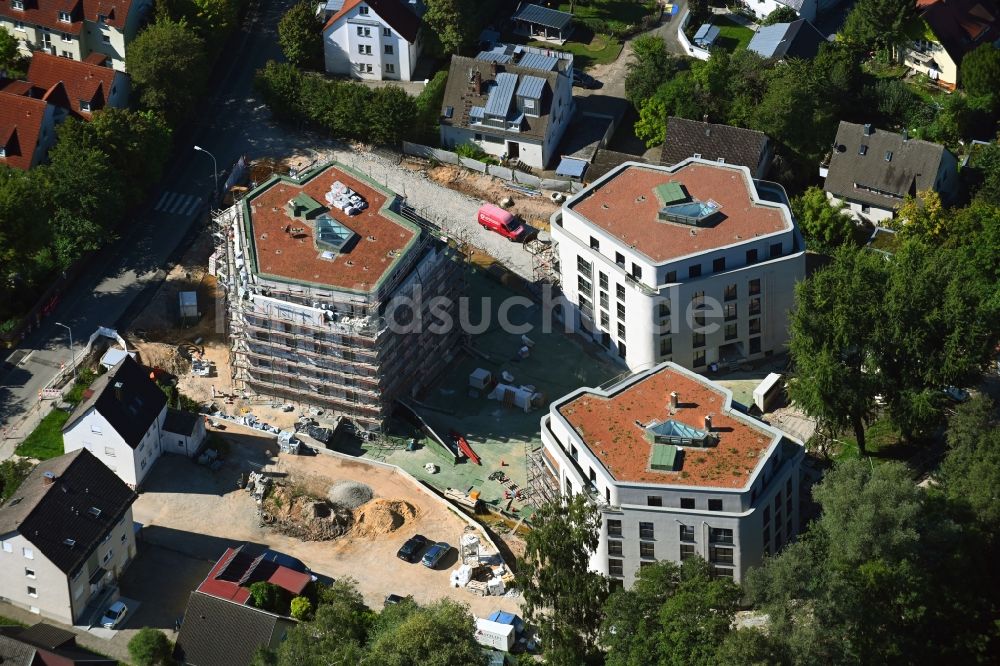 Luftaufnahme Forchheim - Neubau einer Mehrfamilienhaus-Wohnanlage Hainbrunnenpark in Forchheim im Bundesland Bayern, Deutschland