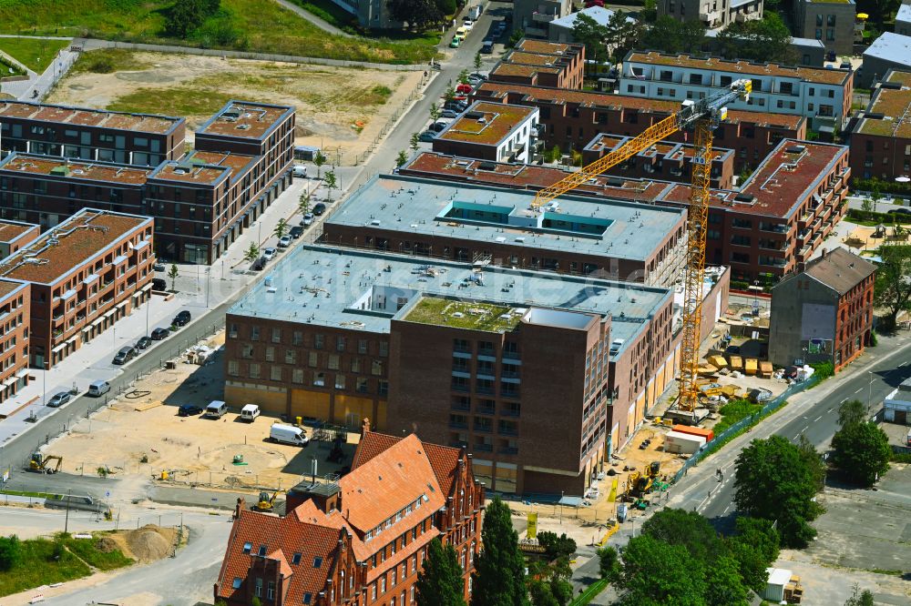 Luftbild Hannover - Neubau einer Mehrfamilienhaus-Wohnanlage in Hannover im Bundesland Niedersachsen, Deutschland