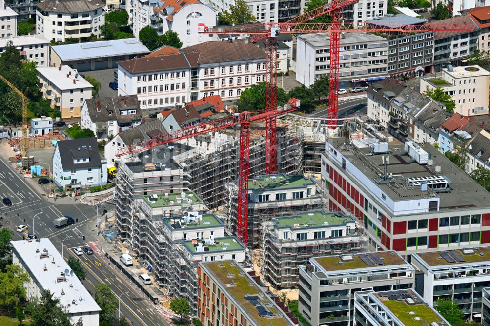 Luftbild Darmstadt - Neubau einer Mehrfamilienhaus-Wohnanlage HERZOGHÖFE in Darmstadt im Bundesland Hessen, Deutschland