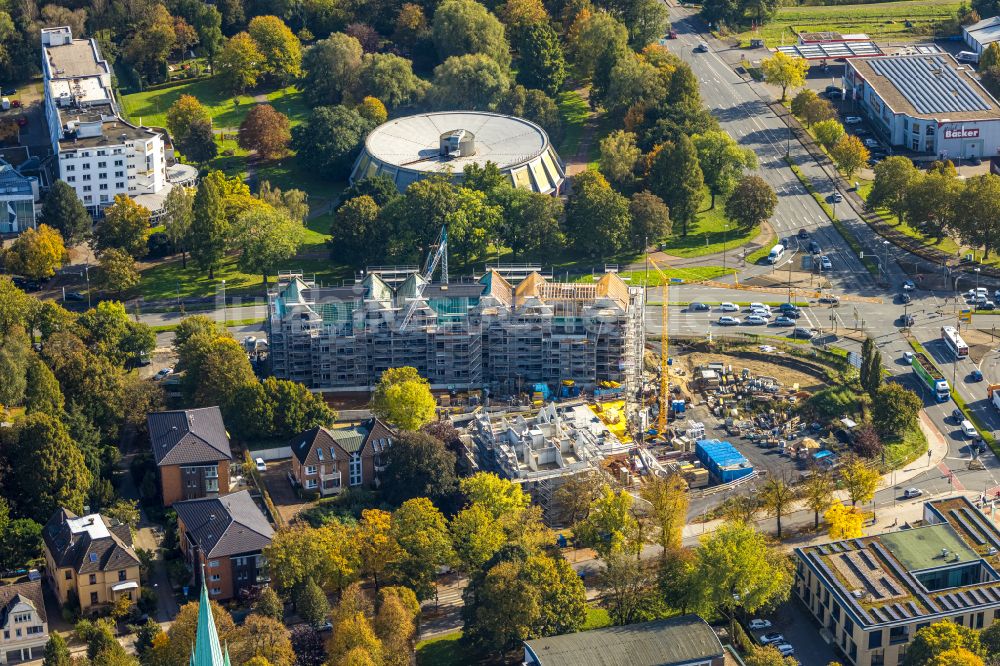 Luftaufnahme Lünen - Neubau einer Mehrfamilienhaus-Wohnanlage in Lünen im Bundesland Nordrhein-Westfalen, Deutschland