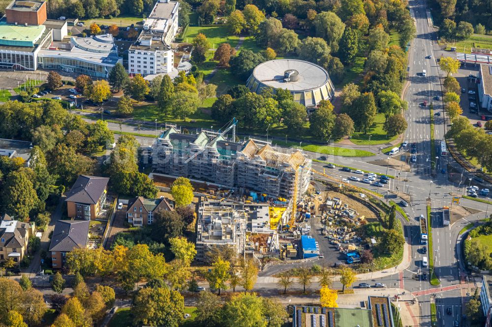 Lünen aus der Vogelperspektive: Neubau einer Mehrfamilienhaus-Wohnanlage in Lünen im Bundesland Nordrhein-Westfalen, Deutschland