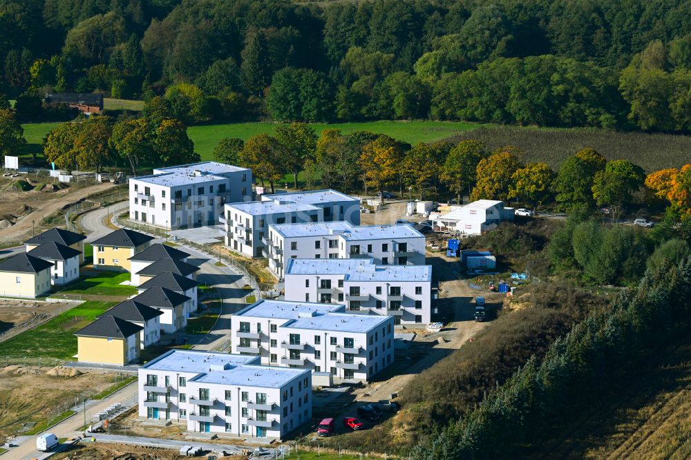 Luftbild Biesenthal - Neubau einer Mehrfamilienhaus-Wohnanlage Naturquartier in Biesenthal im Bundesland Brandenburg, Deutschland