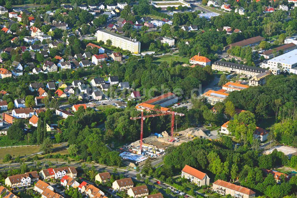 Berlin aus der Vogelperspektive: Neubau einer Mehrfamilienhaus-Wohnanlage im Ortsteil Staaken in Berlin, Deutschland