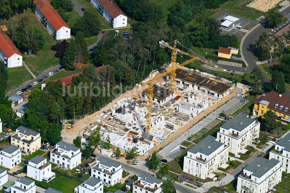 Luftaufnahme Berlin - Neubau einer Mehrfamilienhaus-Wohnanlage Parkviertel Kladow in Berlin, Deutschland