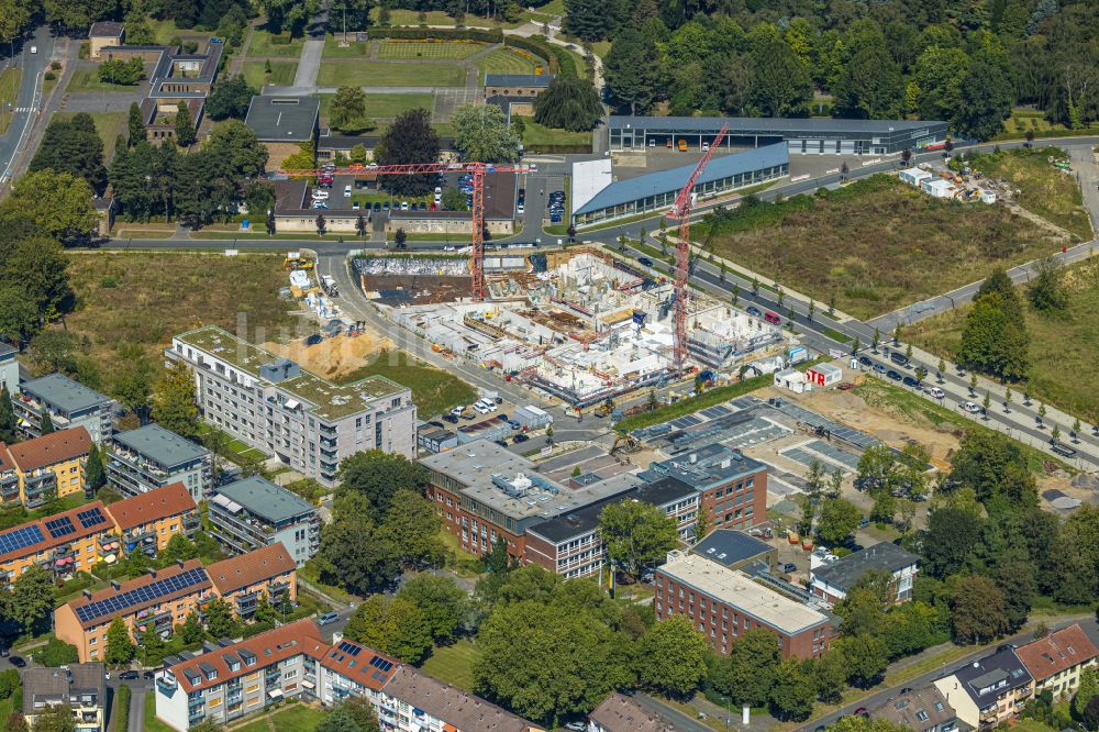 Bochum aus der Vogelperspektive: Neubau einer Mehrfamilienhaus-Wohnanlage Quartier Feldmark in Bochum im Bundesland Nordrhein-Westfalen, Deutschland