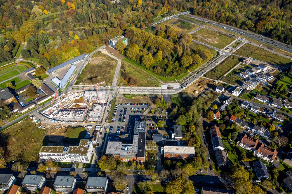 Luftbild Bochum - Neubau einer Mehrfamilienhaus-Wohnanlage Quartier Feldmark in Bochum im Bundesland Nordrhein-Westfalen, Deutschland