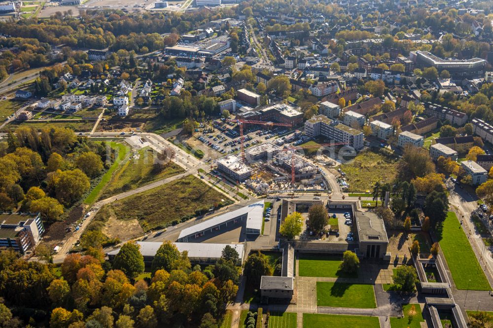 Bochum aus der Vogelperspektive: Neubau einer Mehrfamilienhaus-Wohnanlage Quartier Feldmark in Bochum im Bundesland Nordrhein-Westfalen, Deutschland