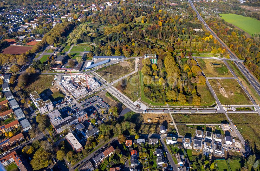 Luftbild Bochum - Neubau einer Mehrfamilienhaus-Wohnanlage Quartier Feldmark in Bochum im Bundesland Nordrhein-Westfalen, Deutschland