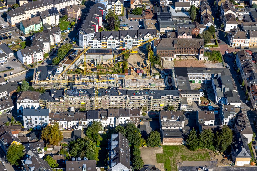 Velbert aus der Vogelperspektive: Neubau einer Mehrfamilienhaus-Wohnanlage Sahle- Wohnquartier in Velbert im Bundesland Nordrhein-Westfalen, Deutschland