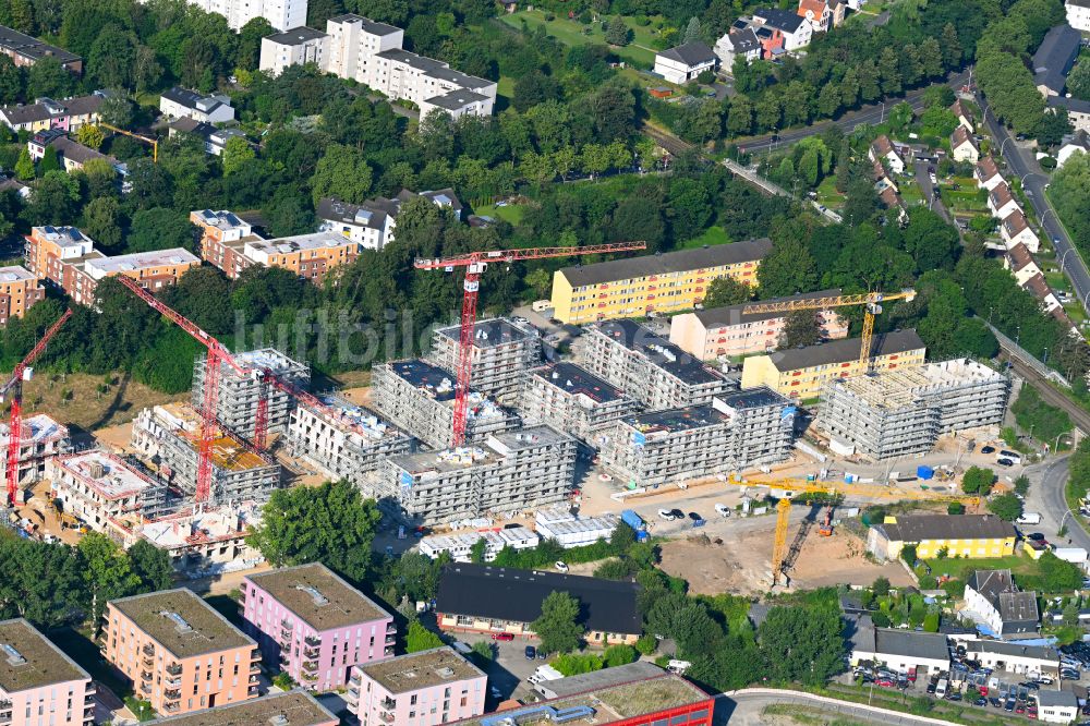 Bonn aus der Vogelperspektive: Neubau einer Mehrfamilienhaus-Wohnanlage Am Vogelsang in Bonn im Bundesland Nordrhein-Westfalen, Deutschland