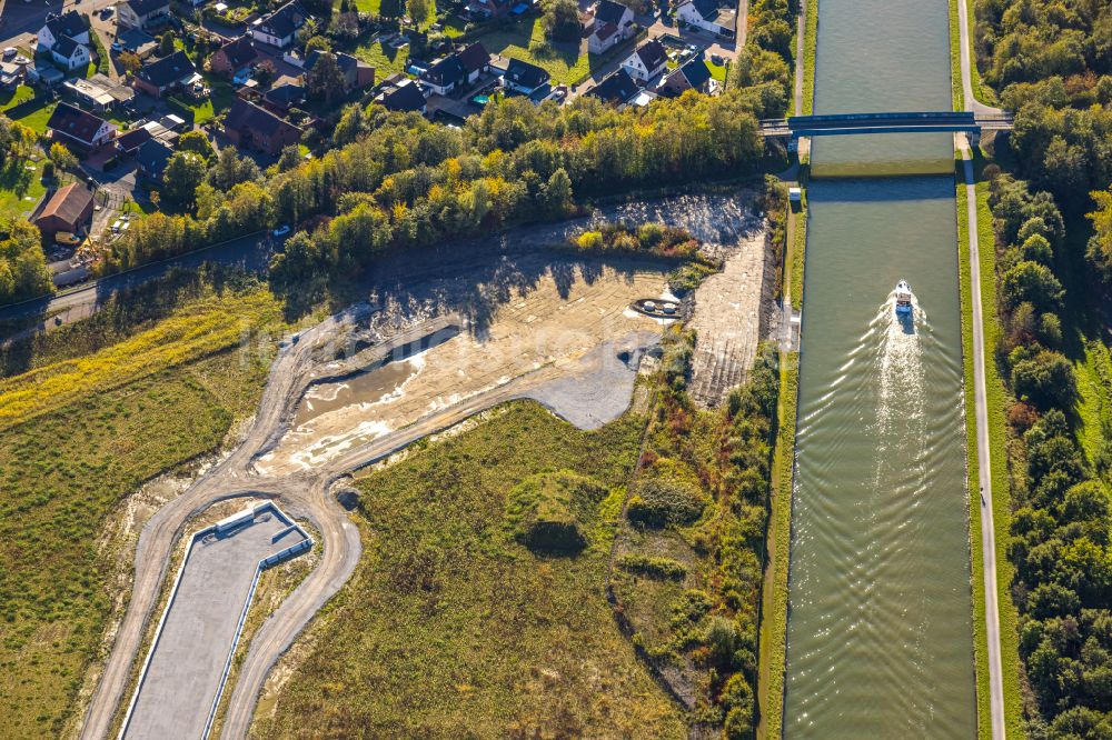 Luftbild Bergkamen - Neubau einer Mehrfamilienhaus-Wohnanlage Wasserstadt Aden in Bergkamen im Bundesland Nordrhein-Westfalen, Deutschland