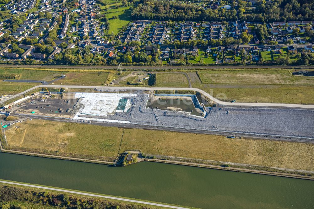 Luftbild Bergkamen - Neubau einer Mehrfamilienhaus-Wohnanlage Wasserstadt Aden in Bergkamen im Bundesland Nordrhein-Westfalen, Deutschland