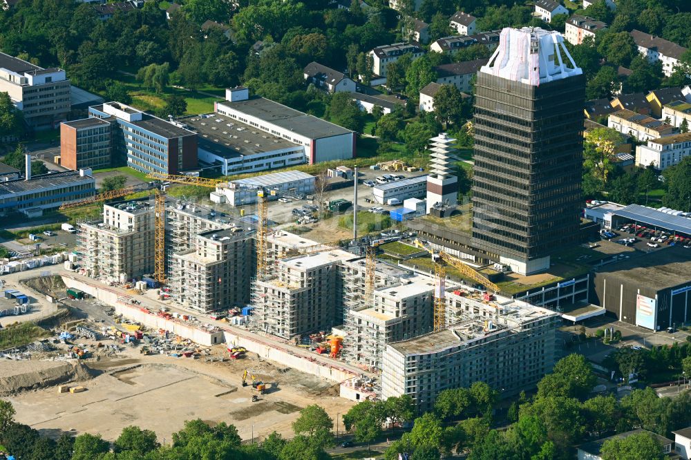 Luftaufnahme Köln - Neubau einer Mehrfamilienhaus-Wohnanlage Die Welle in Köln im Bundesland Nordrhein-Westfalen, Deutschland