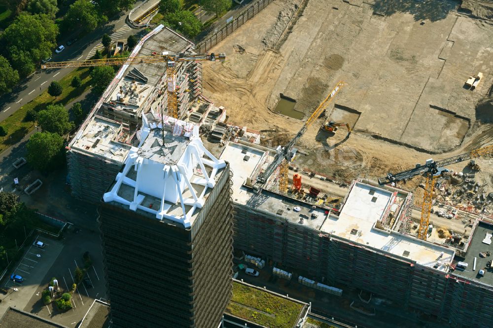 Luftbild Köln - Neubau einer Mehrfamilienhaus-Wohnanlage Die Welle in Köln im Bundesland Nordrhein-Westfalen, Deutschland