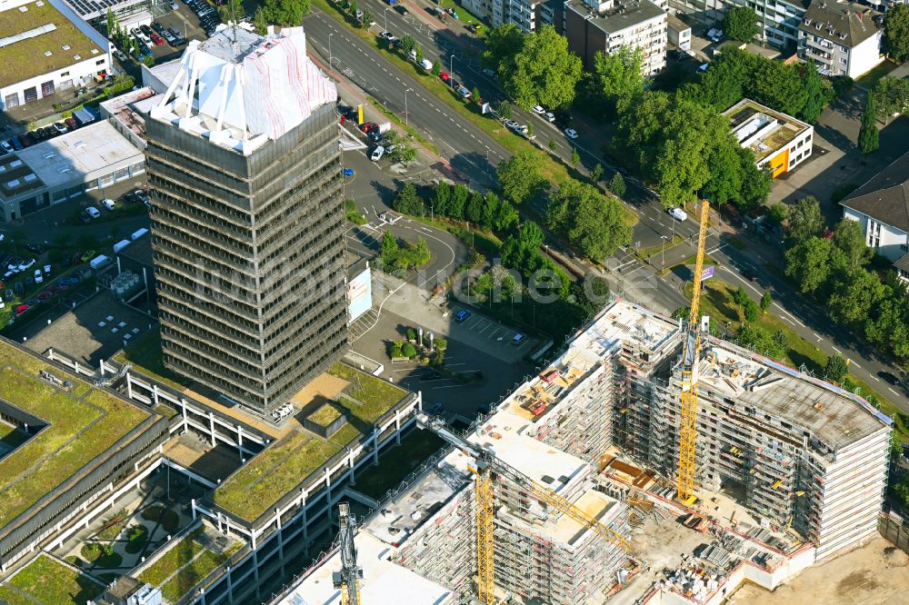 Köln von oben - Neubau einer Mehrfamilienhaus-Wohnanlage Die Welle in Köln im Bundesland Nordrhein-Westfalen, Deutschland