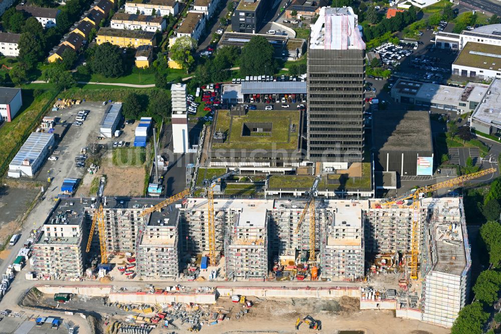 Köln aus der Vogelperspektive: Neubau einer Mehrfamilienhaus-Wohnanlage Die Welle in Köln im Bundesland Nordrhein-Westfalen, Deutschland