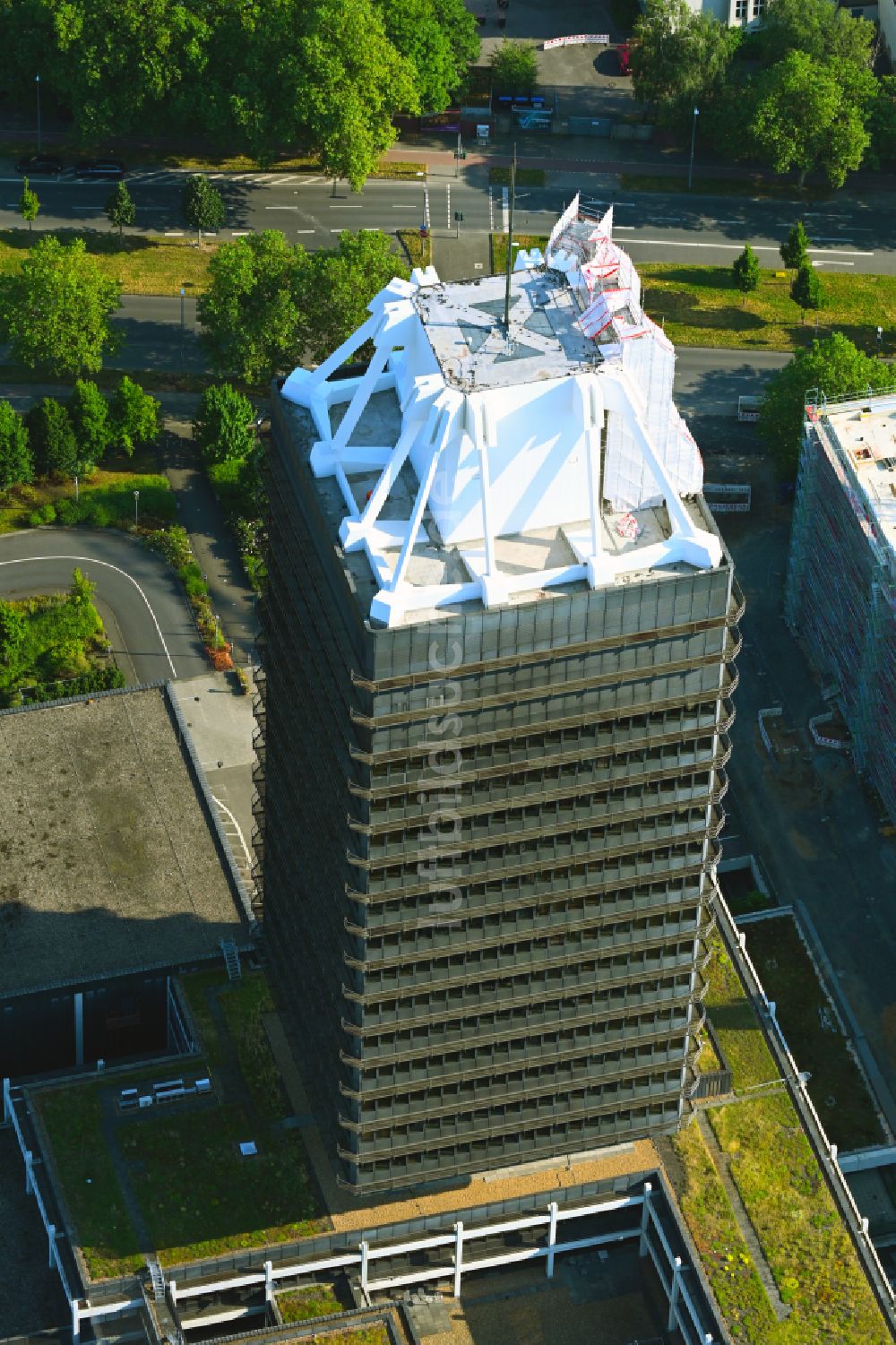 Luftaufnahme Köln - Neubau einer Mehrfamilienhaus-Wohnanlage Die Welle in Köln im Bundesland Nordrhein-Westfalen, Deutschland