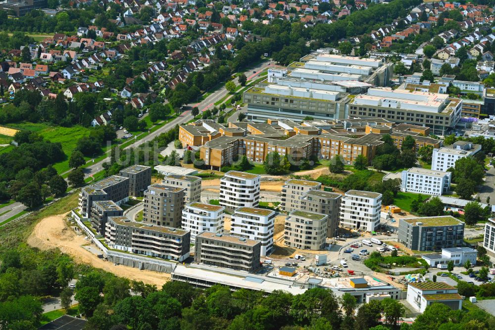 Heilbronn aus der Vogelperspektive: Neubau einer Mehrfamilienhaus-Wohnanlage Wohnanlage Hochgelegen in Heilbronn im Bundesland Baden-Württemberg, Deutschland