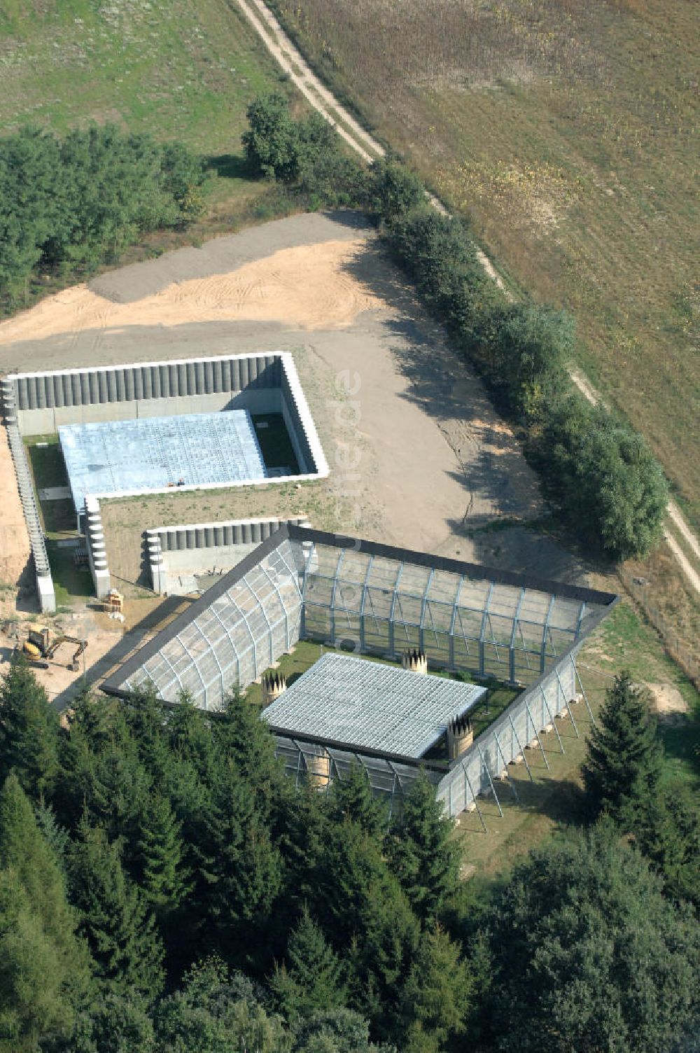 Lindenberg aus der Vogelperspektive: Neubau am Meteorologischen Observatorium Lindenberg bei Beeskow