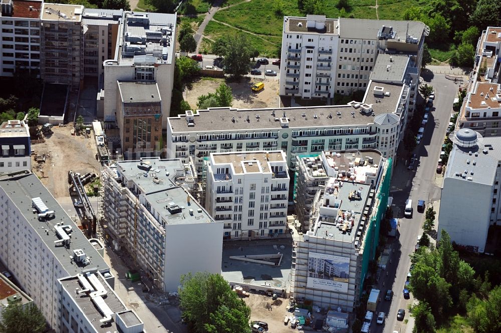 Berlin Mitte aus der Vogelperspektive: Neubau von Mietwohnhäusern in Berlin / Mitte im Bundesland Berlin