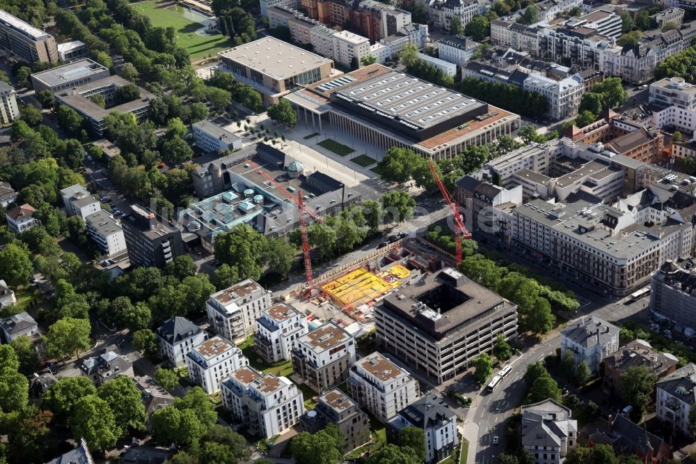 Wiesbaden aus der Vogelperspektive: Neubau des Museums- Gebäude Kunstmuseum Reinhard Ernst in Wiesbaden im Bundesland Hessen, Deutschland