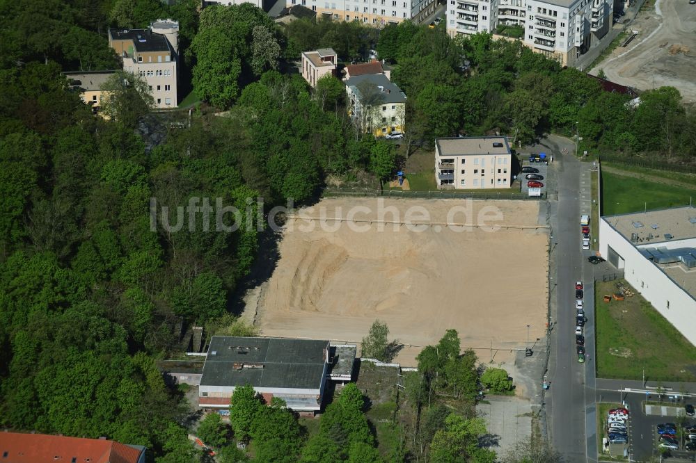 Potsdam von oben - Neubau des Museums- Gebäude an der Max-Planck-Straße in Potsdam im Bundesland Brandenburg, Deutschland