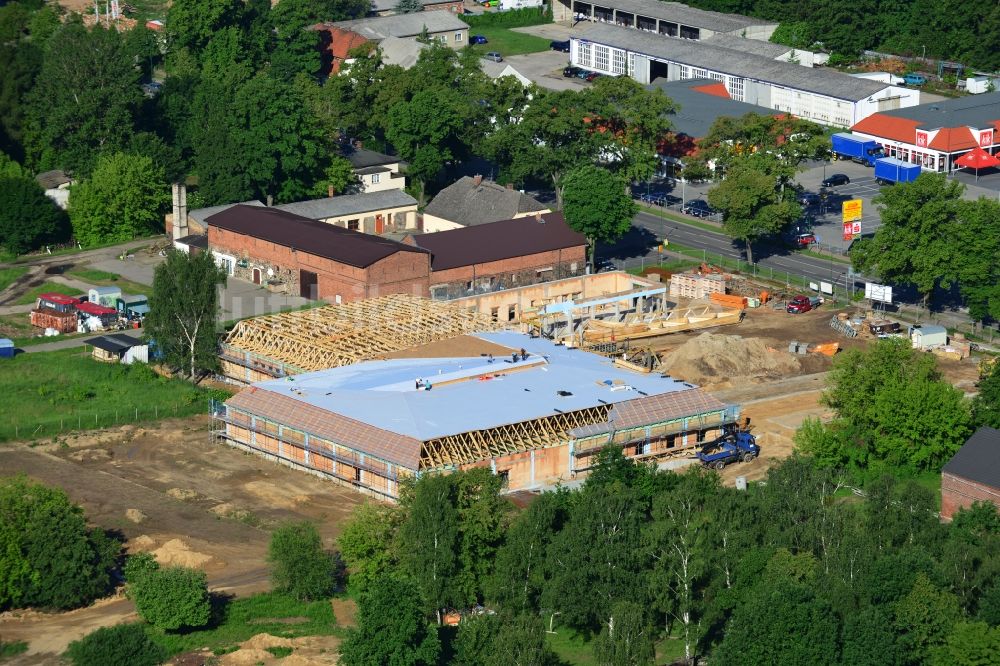 Luftbild Werneuchen - Neubau des Nahversorgungszentrum an der B 158 / Freienwalder Straße in Werneuchen im Bundesland Brandenburg