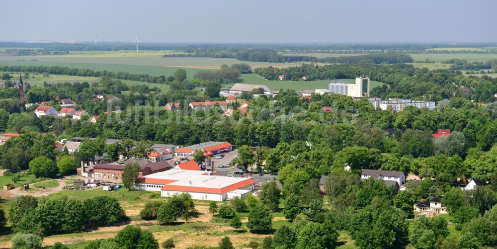 Luftbild Werneuchen - Neubau des Nahversorgungszentrum an der B 158 in Werneuchen im Bundesland Brandenburg