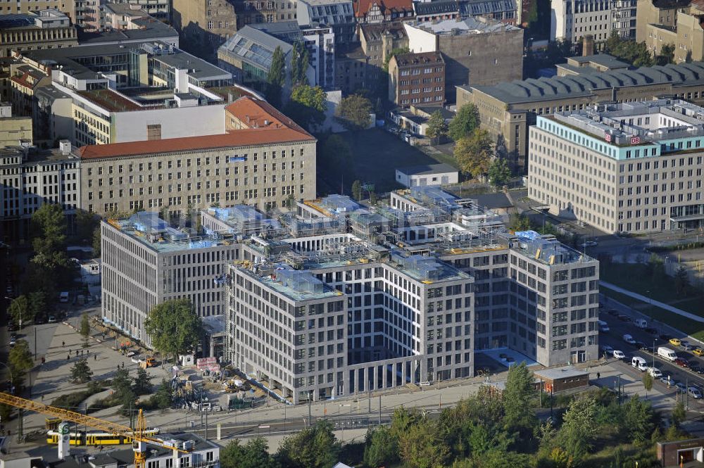 Berlin von oben - Neubau Nordbahnhof Carree Berlin