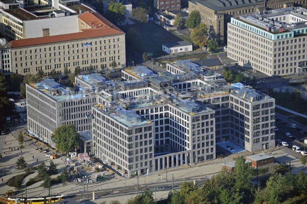 Luftbild Berlin - Neubau Nordbahnhof Carree Berlin